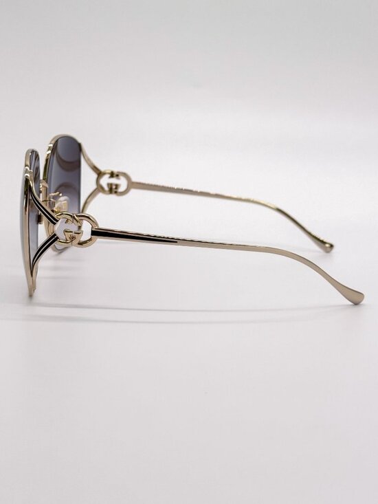 NEW GUCCI SUNGLASSES GG1323S 001 GOLD/GRAY OVERSIZED WOMEN GUCCI EYEWEAR main image 5